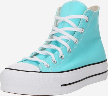 CONVERSE Sneakers hoog 'Chuck Taylor All Star Lift' in Blauw: voorkant