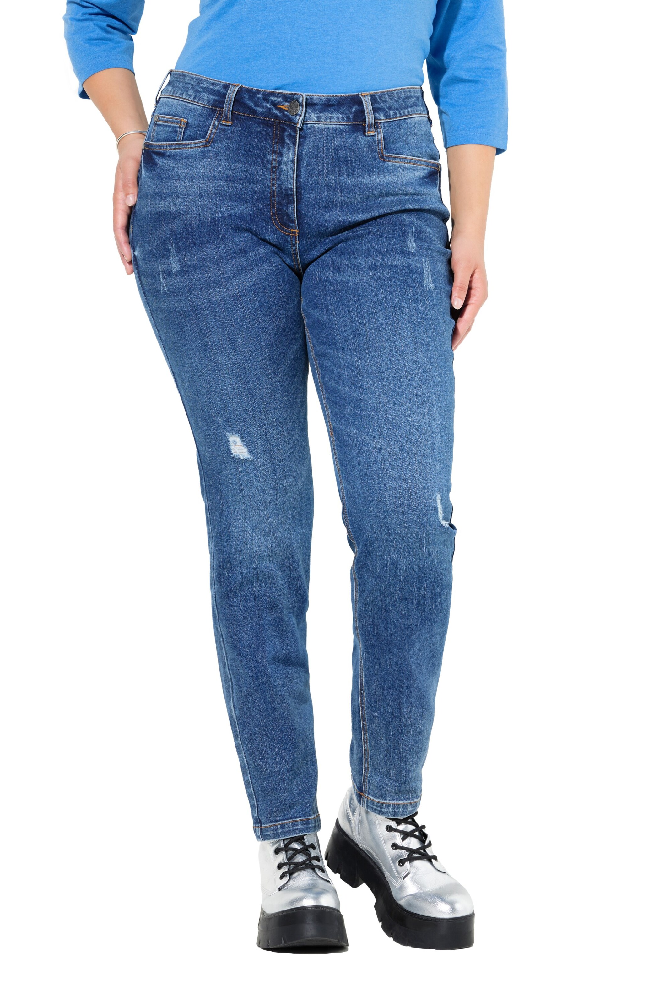 Ulla Popken Skinny Jeans in Blau: Vorderseite