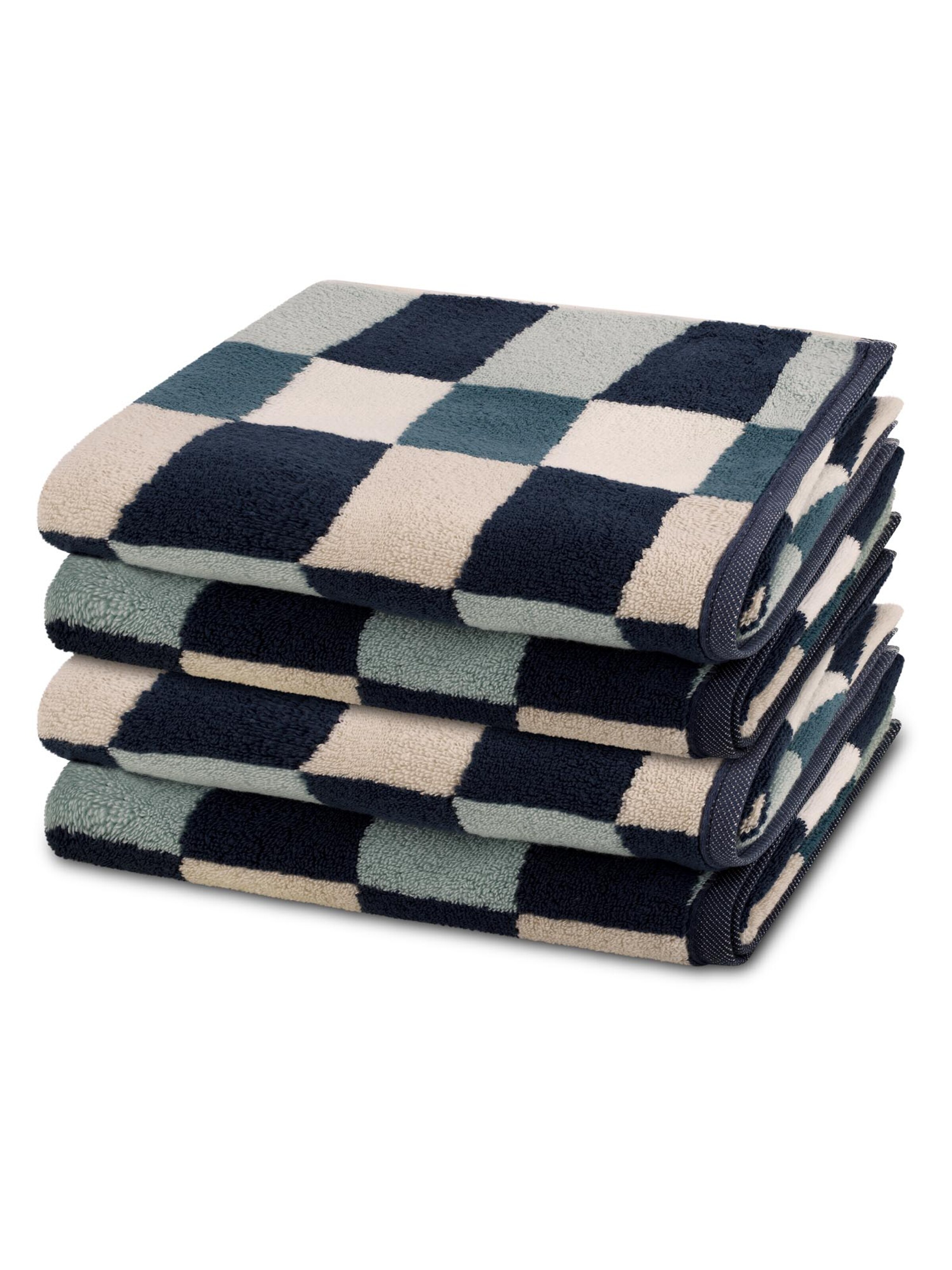ROSS Handtuch 'Three Stars'‌‌‌‌‌‌‌‌ in Blau: Vorderseite