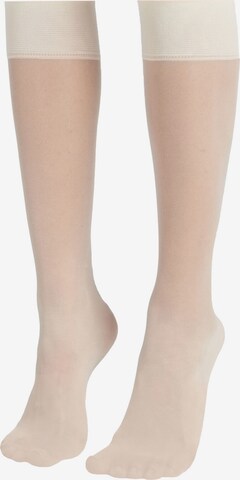 CALZEDONIA Knee High Socks in White: front