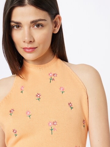 ONLY - Top de punto en naranja