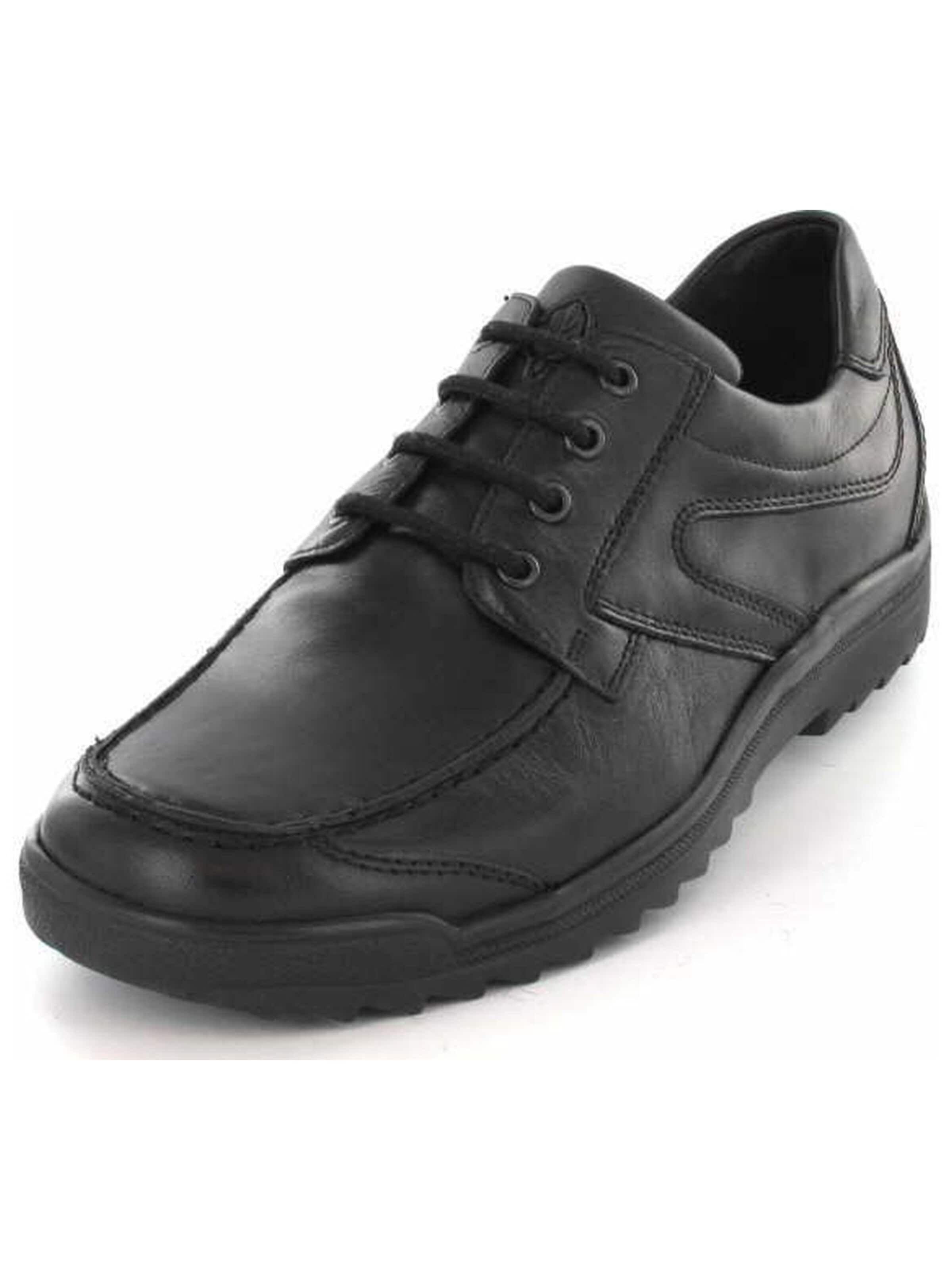 Scarpa stringata 'Schnürschuh Herren 483000 Hendrik H-Weite Echtleder in schwarz' di WALDLÄUFER in nero: frontale