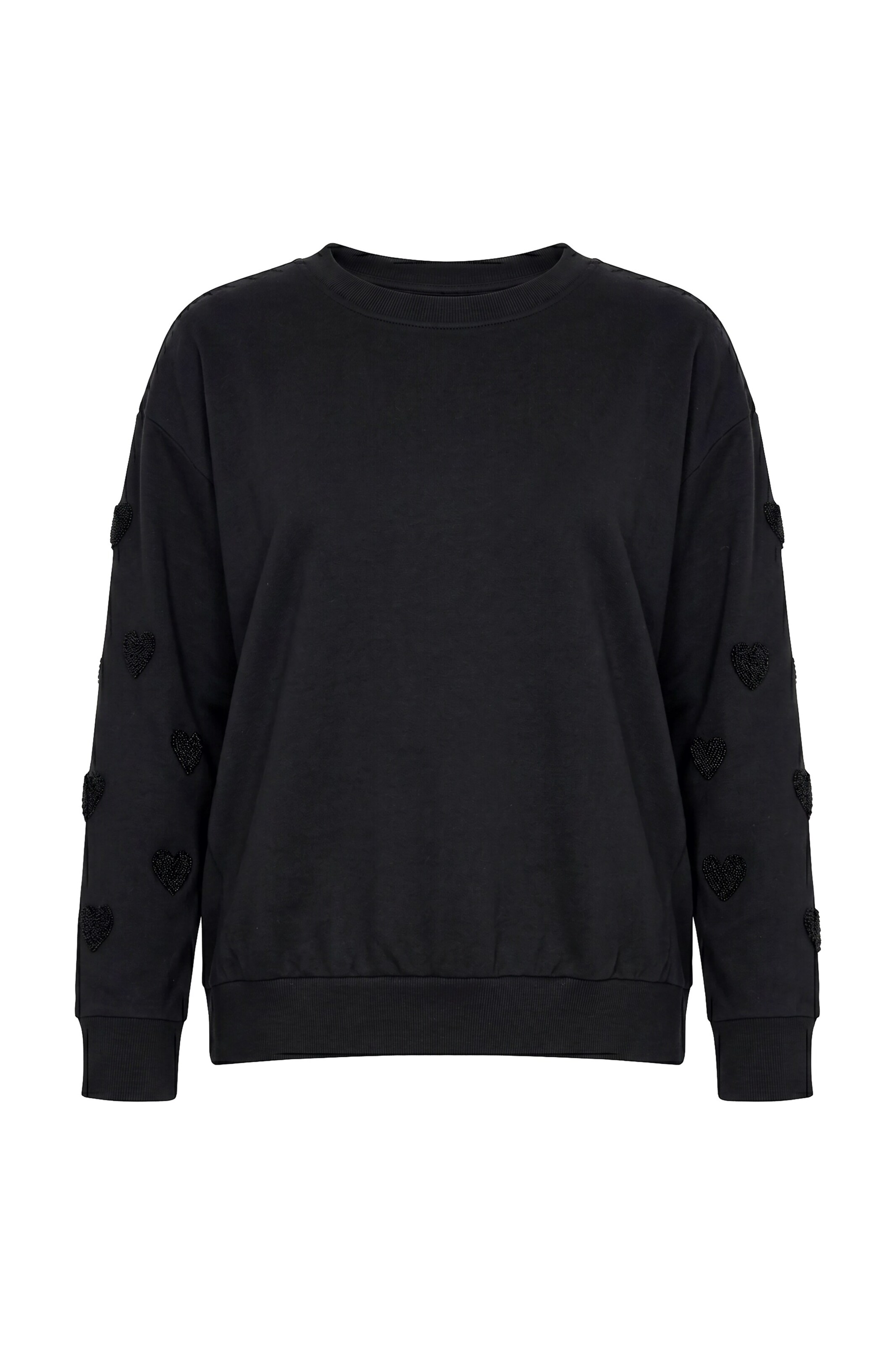 Ulla Popken Sweatshirt in Schwarz: Vorderseite