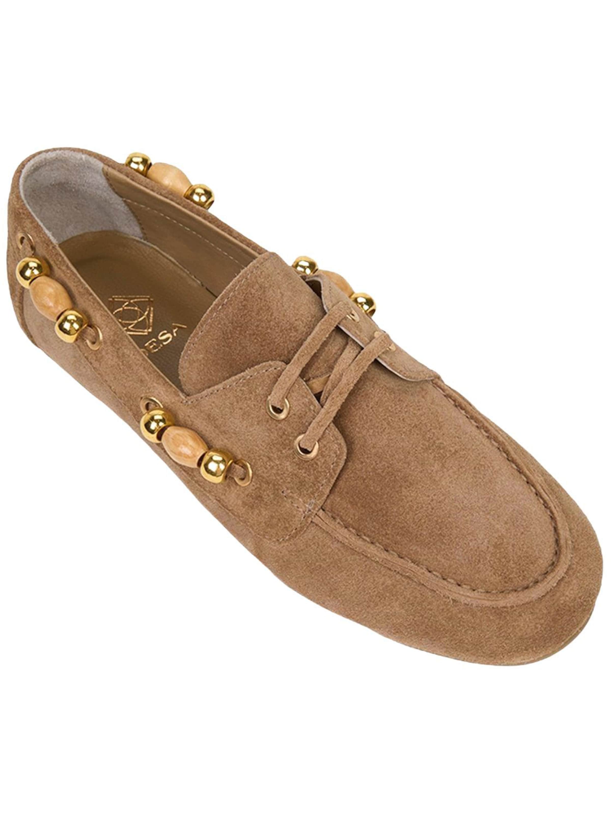 Mocassin 'Schnürschuhe' Desa en beige