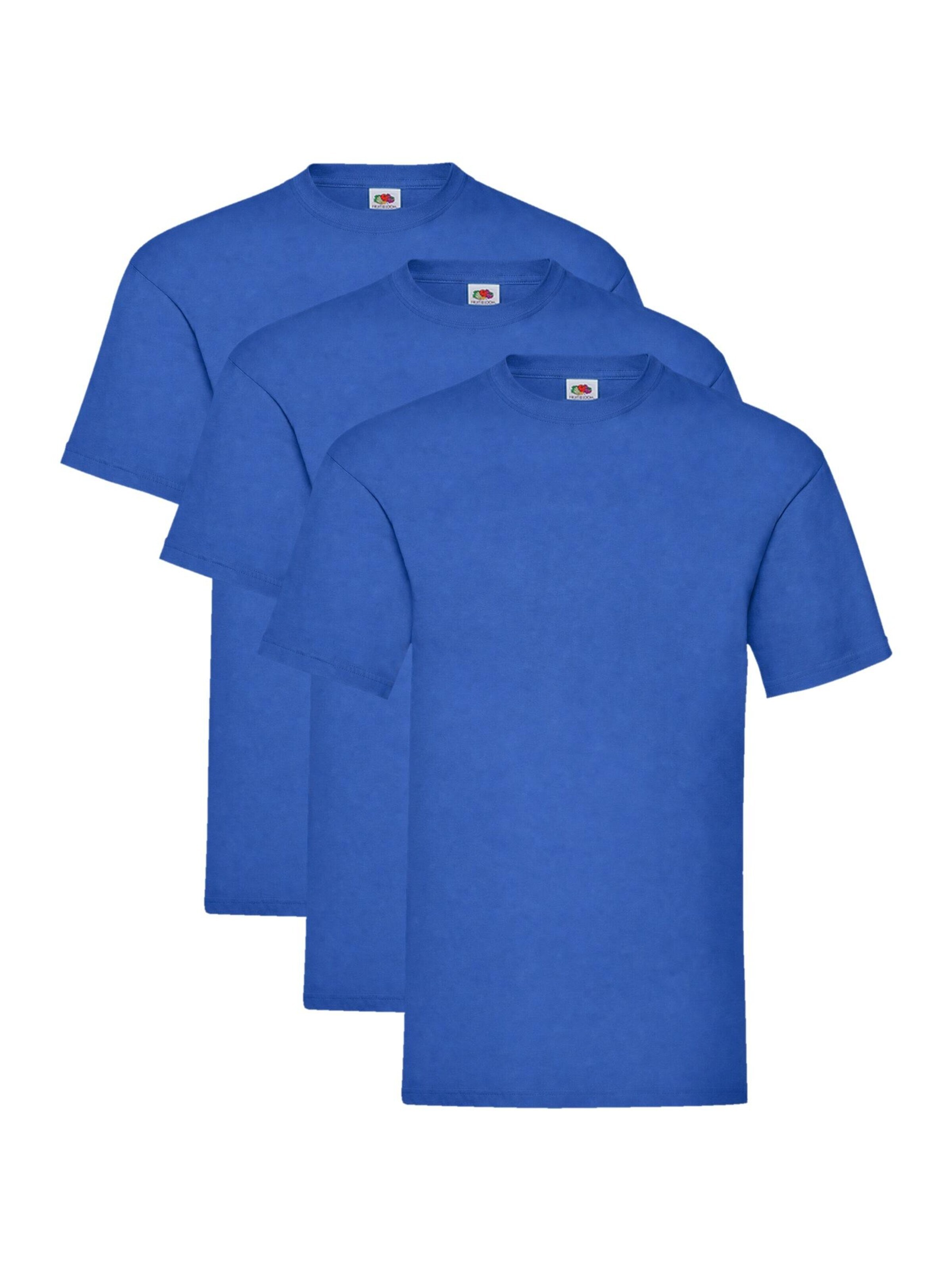 FRUIT OF THE LOOM Shirt 'T-shirt 3-pack' in Blue: front