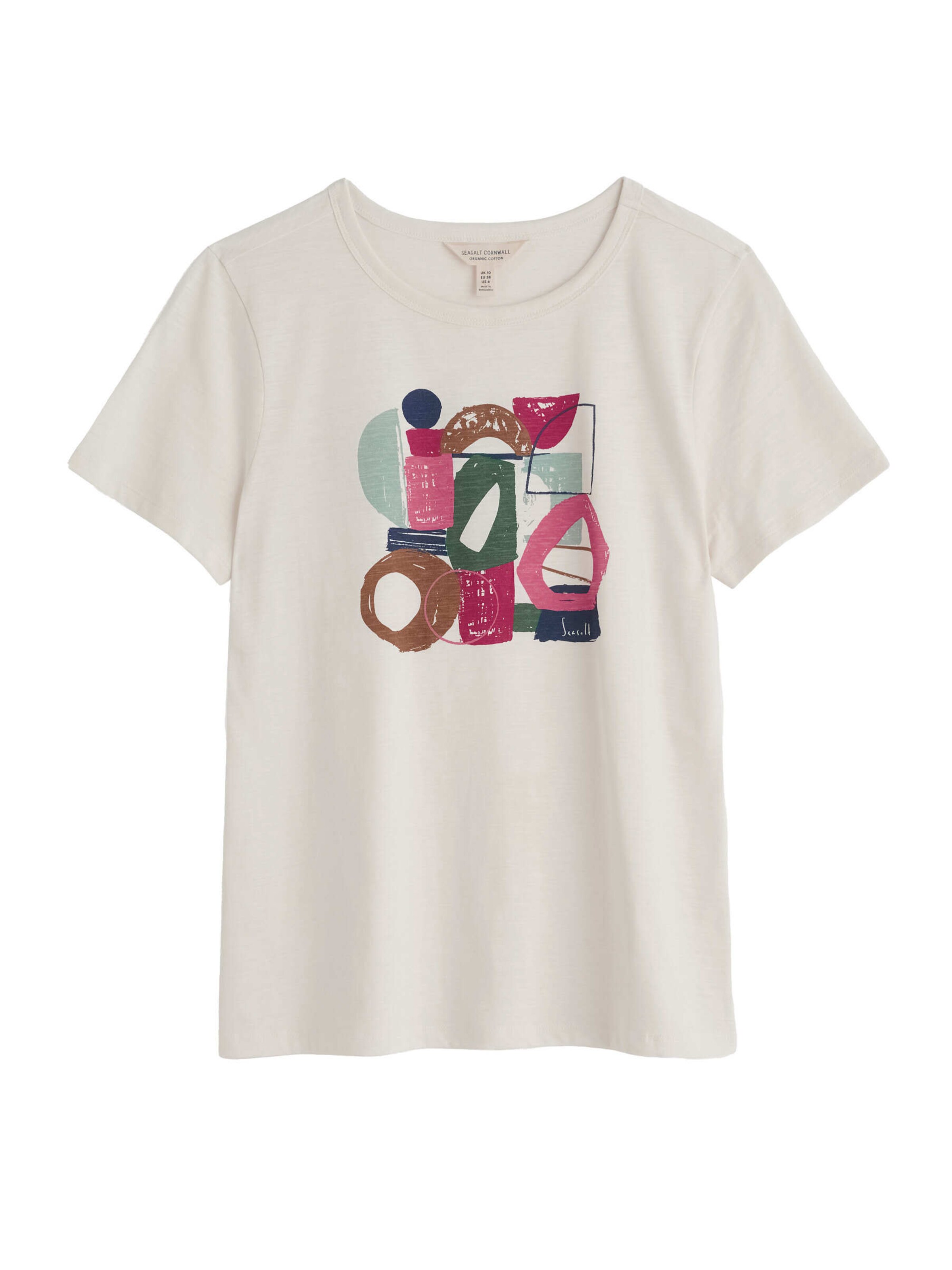 Seasalt Cornwall T-Shirt 'Printing Ink' in Weiß: Vorderseite