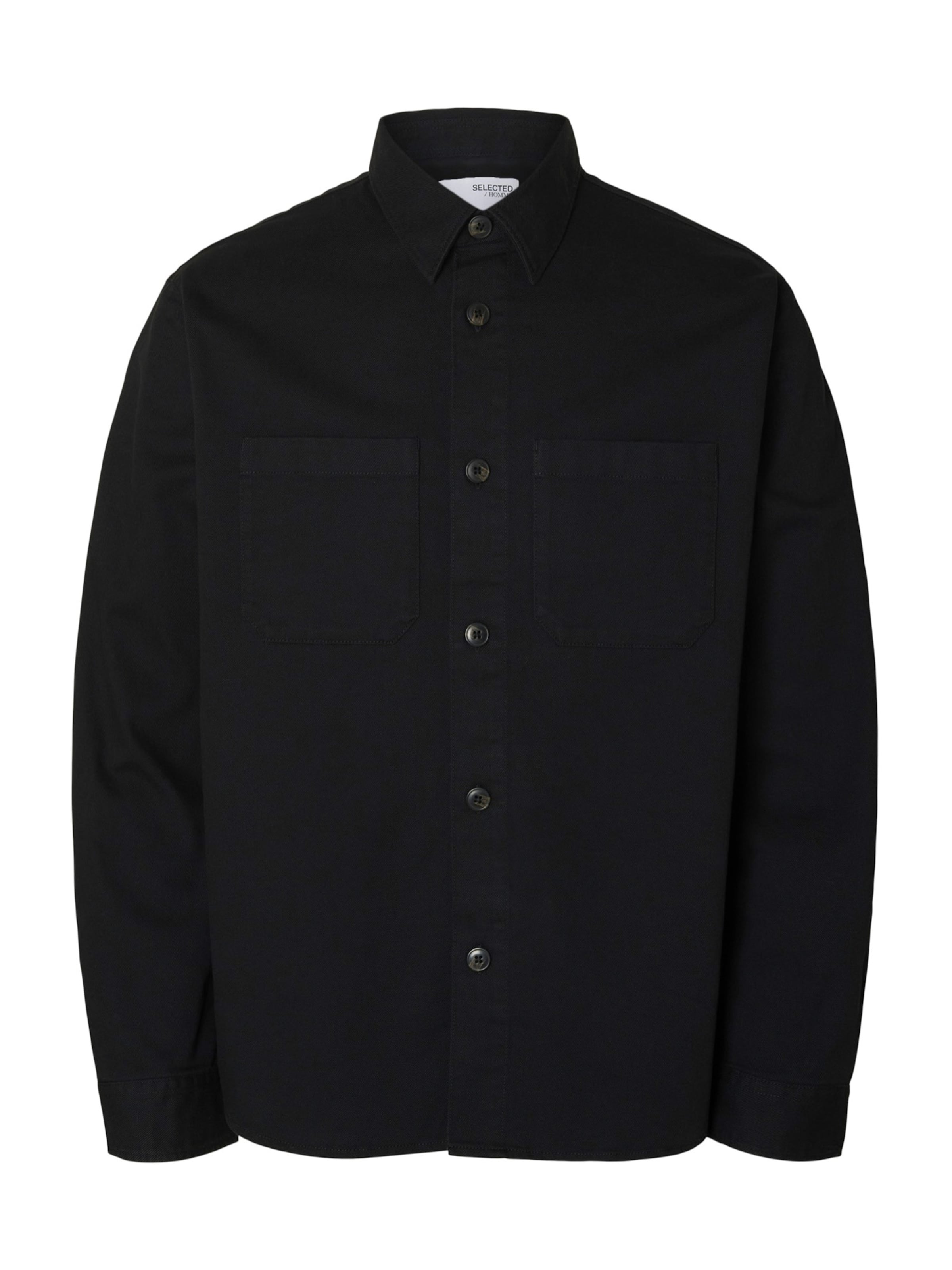 Camicia &#x27;SLHTRAVIS&#x27; di SELECTED in nero: frontale