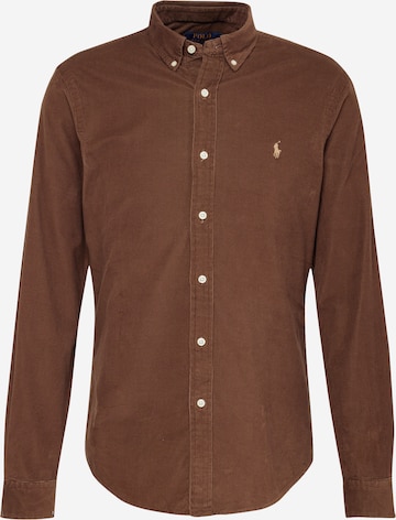 Polo Ralph Lauren Button Up Shirt in Brown: front
