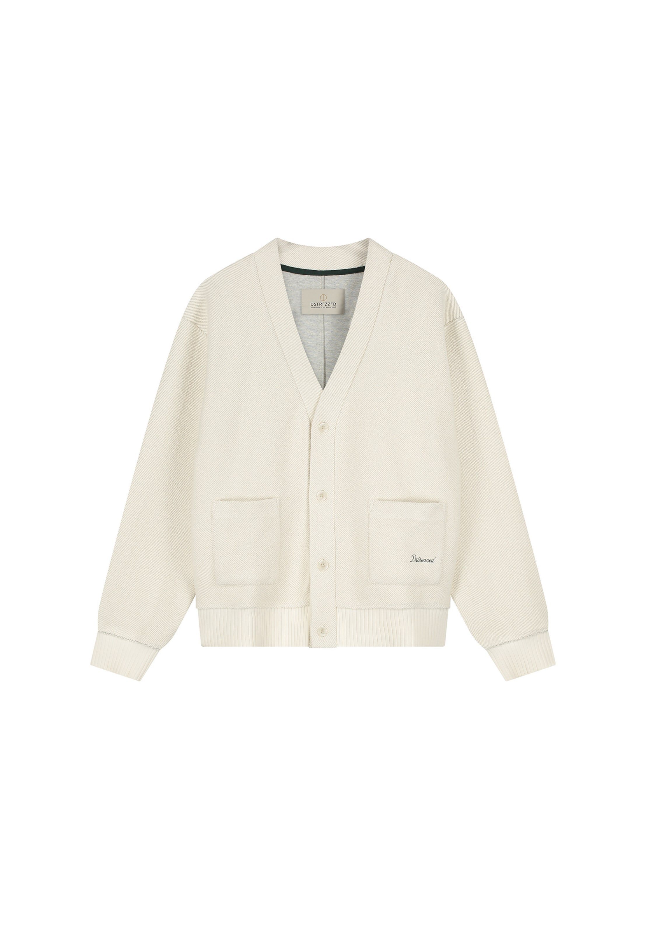 Dstrezzed Strickjacke 'Ellis' in Grau: Vorderseite
