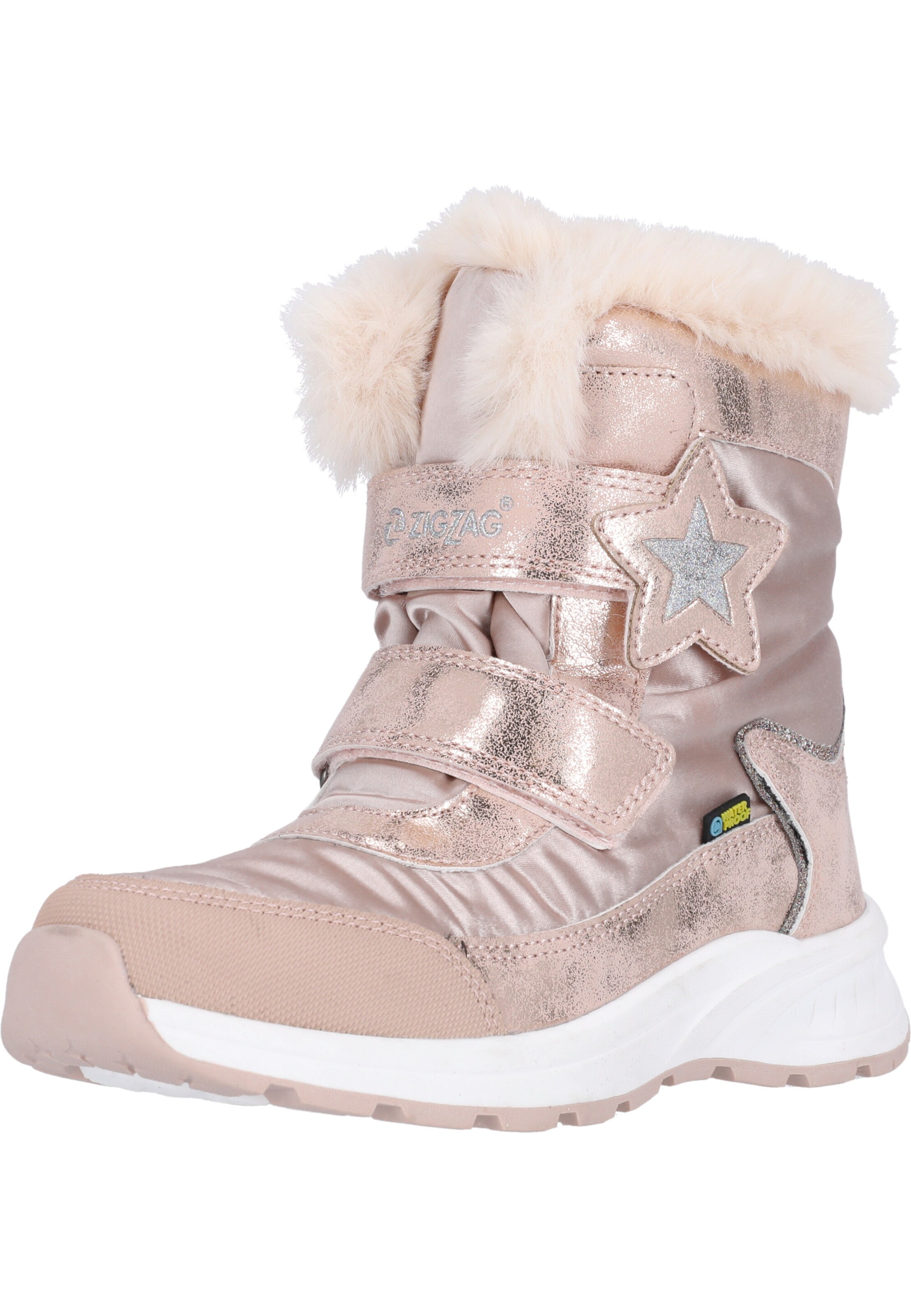 ZigZag Snow Boots 'Yasmine' in Pink: front