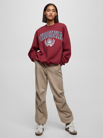 Pull&Bear Sweatshirt in Rot