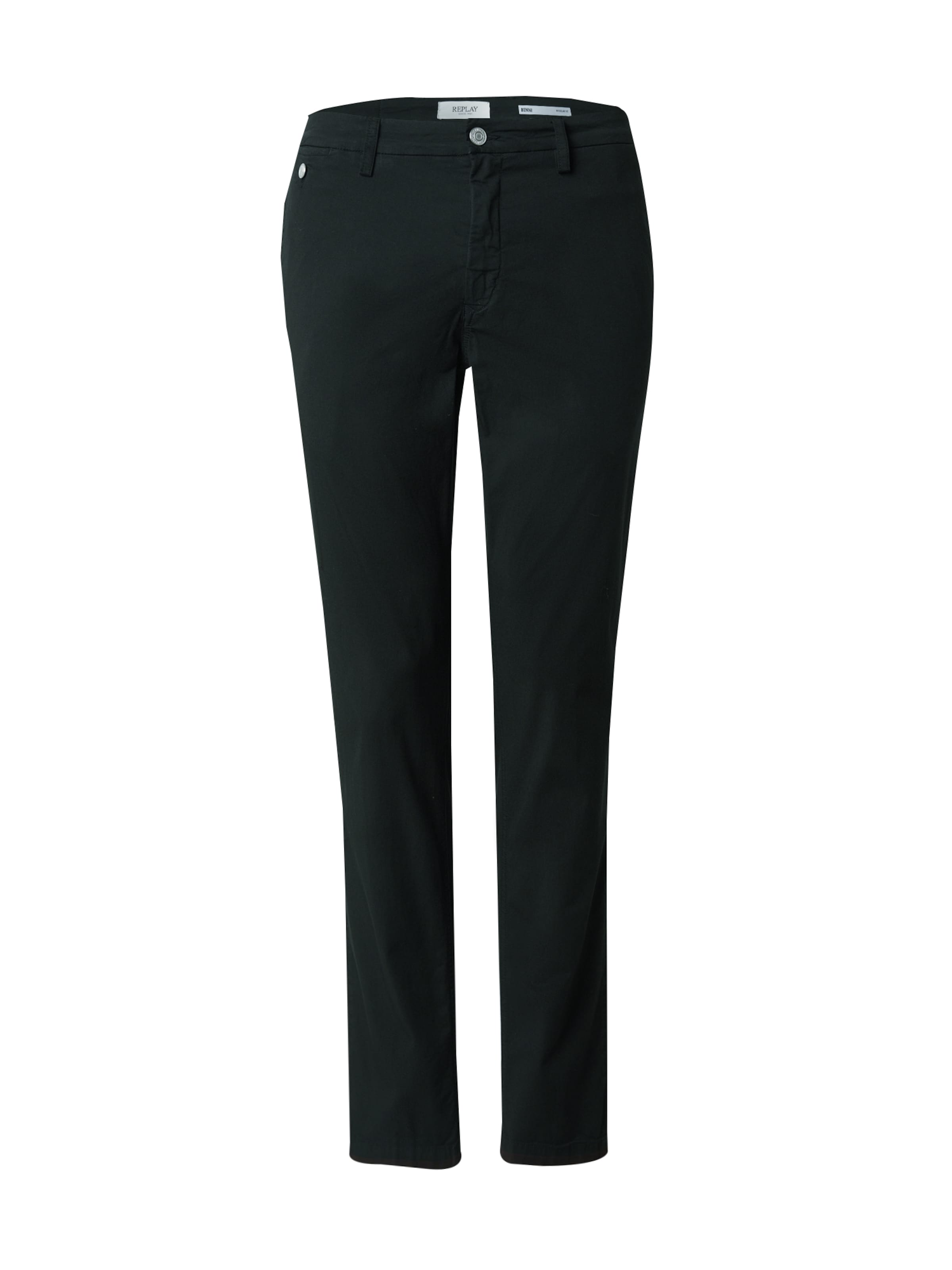 REPLAY Παντελόνι με τσάκιση 'BENNI' σε μαύρο: μπροστά
