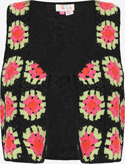 IZIA Pletená vesta - světle zelená / červená / černá, Produkt