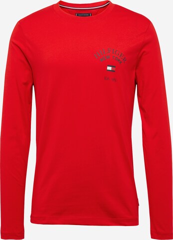 TOMMY HILFIGER Shirt 'Varsity' in Red: front