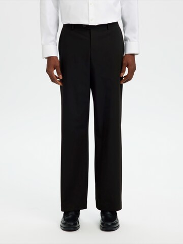 SELECTED Szabványos Nadrág 'SLHLIAM' - fekete: elől