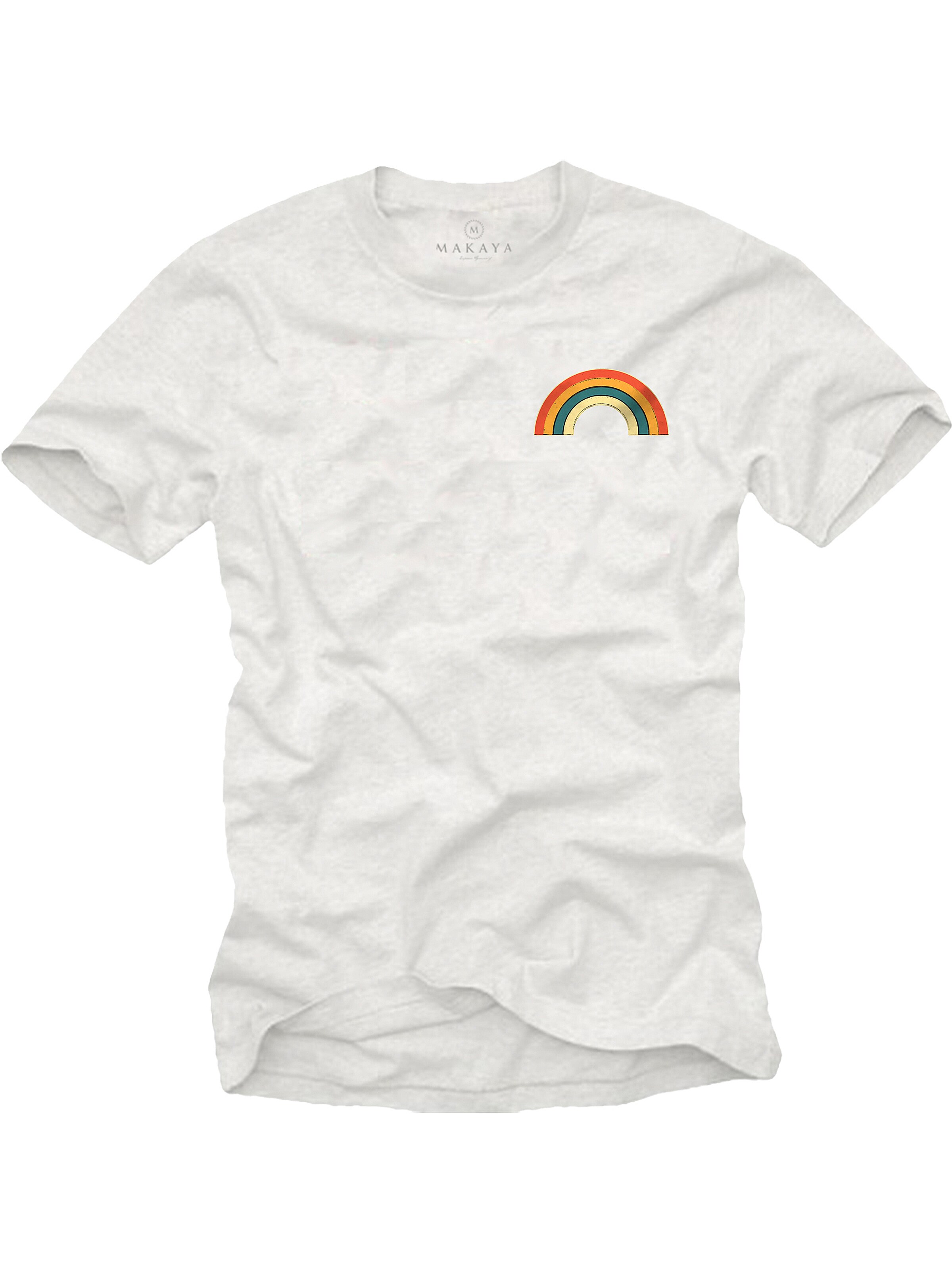 MAKAYA Shirt 'Rainbow' in White: front