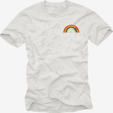 MAKAYA Shirt 'Rainbow' in White: front