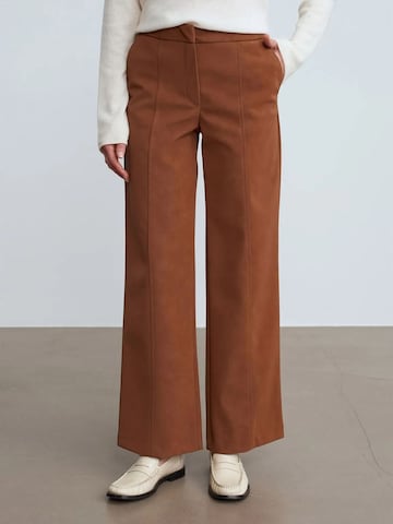 Wide Leg Pantalon Dilvin en marron