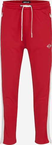 REPLAY Regular Trousers 'Tech Fleece' in Red: front
