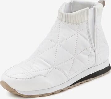 LASCANA Ankle Boots in White: front