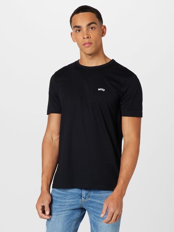 BOSS Green - Camiseta en negro: frente