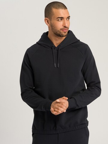 Hanro Sweatshirt ' Natural ' in Black: front