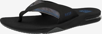 Claquettes / Tongs 'Fanning' REEF en noir : devant