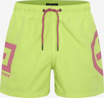 CHIEMSEE Athletic Swim Trunks in Green: front