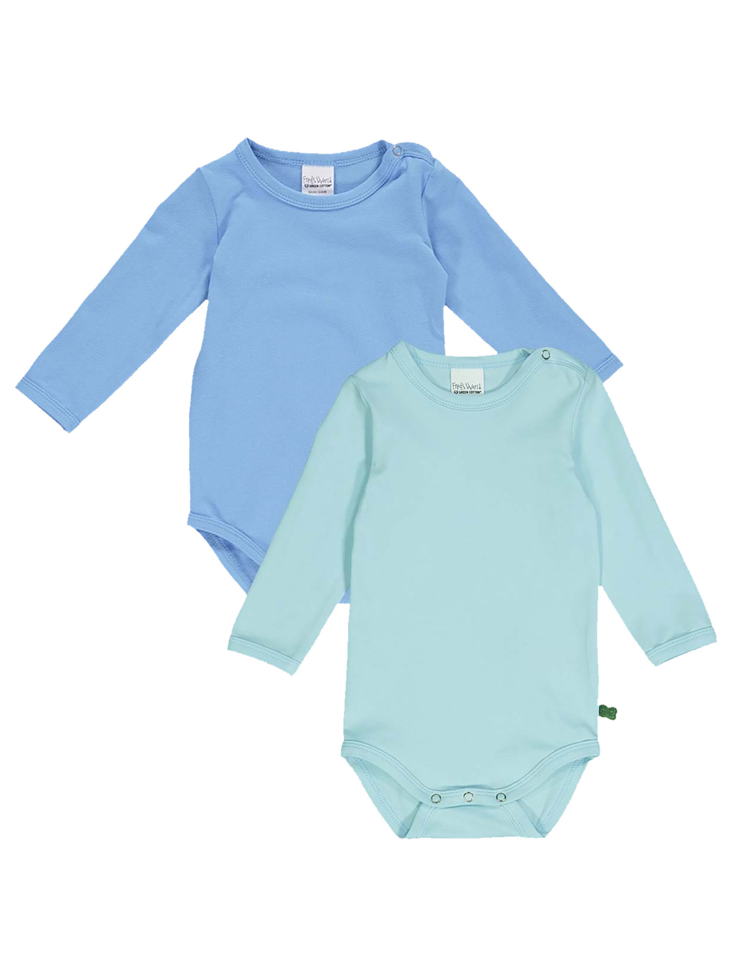 Barboteuse / body Fred's World by GREEN COTTON en bleu : devant