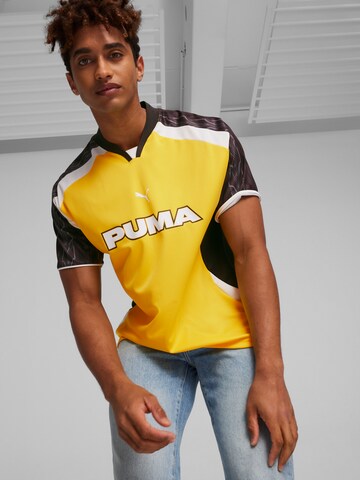 PUMA - Camisola de futebol em amarelo: frente
