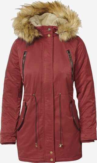 KOROSHI Between-seasons parka in Beige / Dark red, Item view