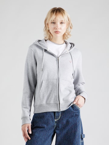GUESS JEANS Sweat jacket in Grey: front