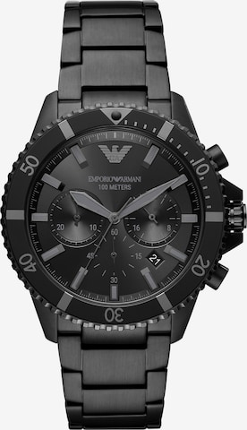 Emporio Armani Uhr in Schwarz: predná strana