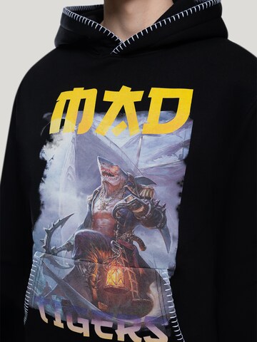 MAD TIGERS Sweatshirt 'Dark Oceans' in Black