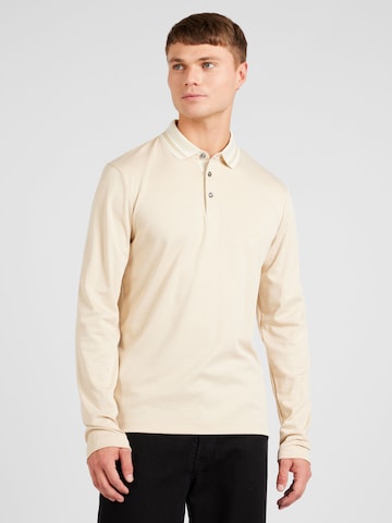 T-Shirt 'Pleins' BOSS Black en beige : devant