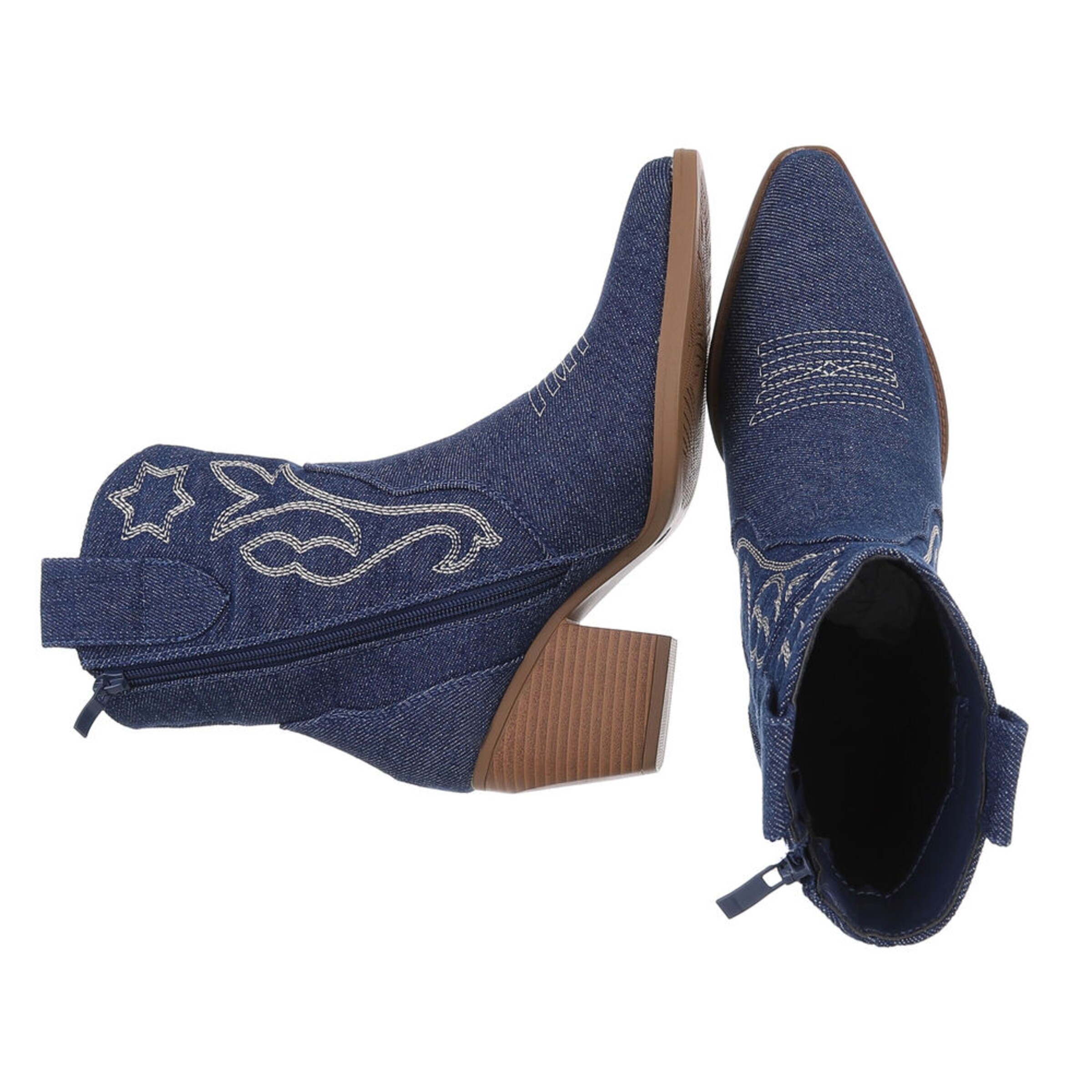 Ital-Design Cowboy Boots in Blue