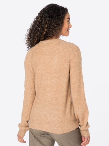 ICHI Knit Cardigan in Beige