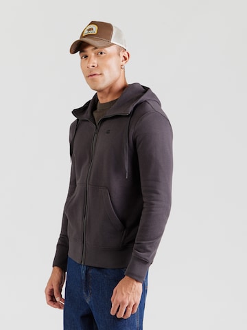 G-STAR Sweatjacke in Grau: Vorderseite
