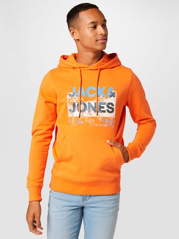 JACK & JONES Mikina 'Trek' – oranžová: přední strana