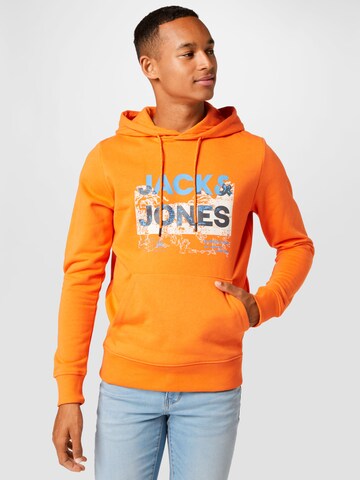 JACK & JONES Tréning póló 'Trek' - narancs: elől