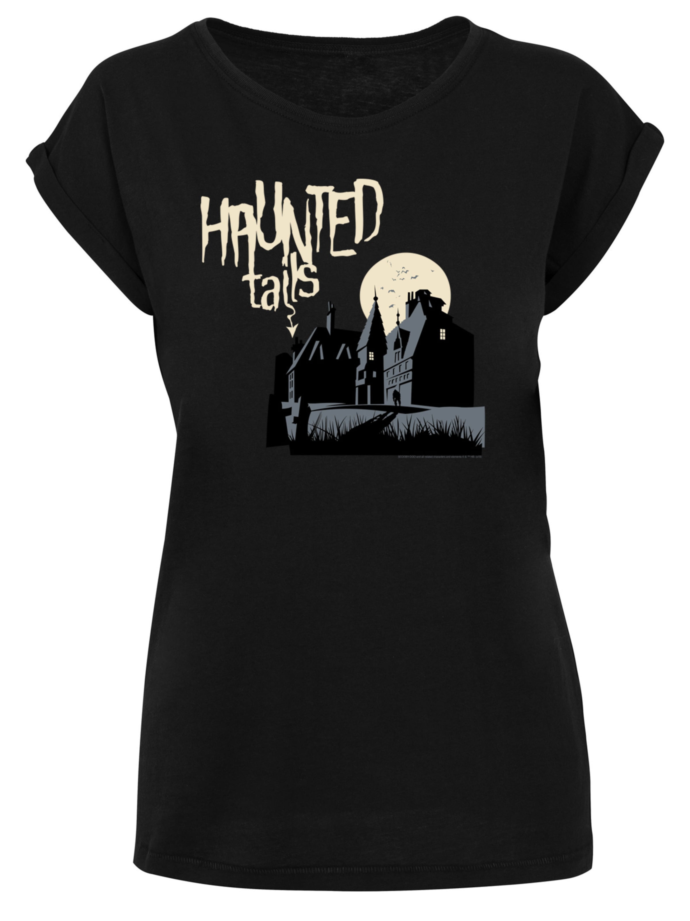F4NT4STIC Shirt 'Haunted Tails' in Black: front
