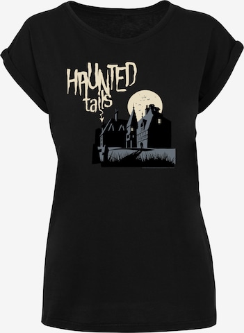 F4NT4STIC Shirt 'Haunted Tails' in Black: front