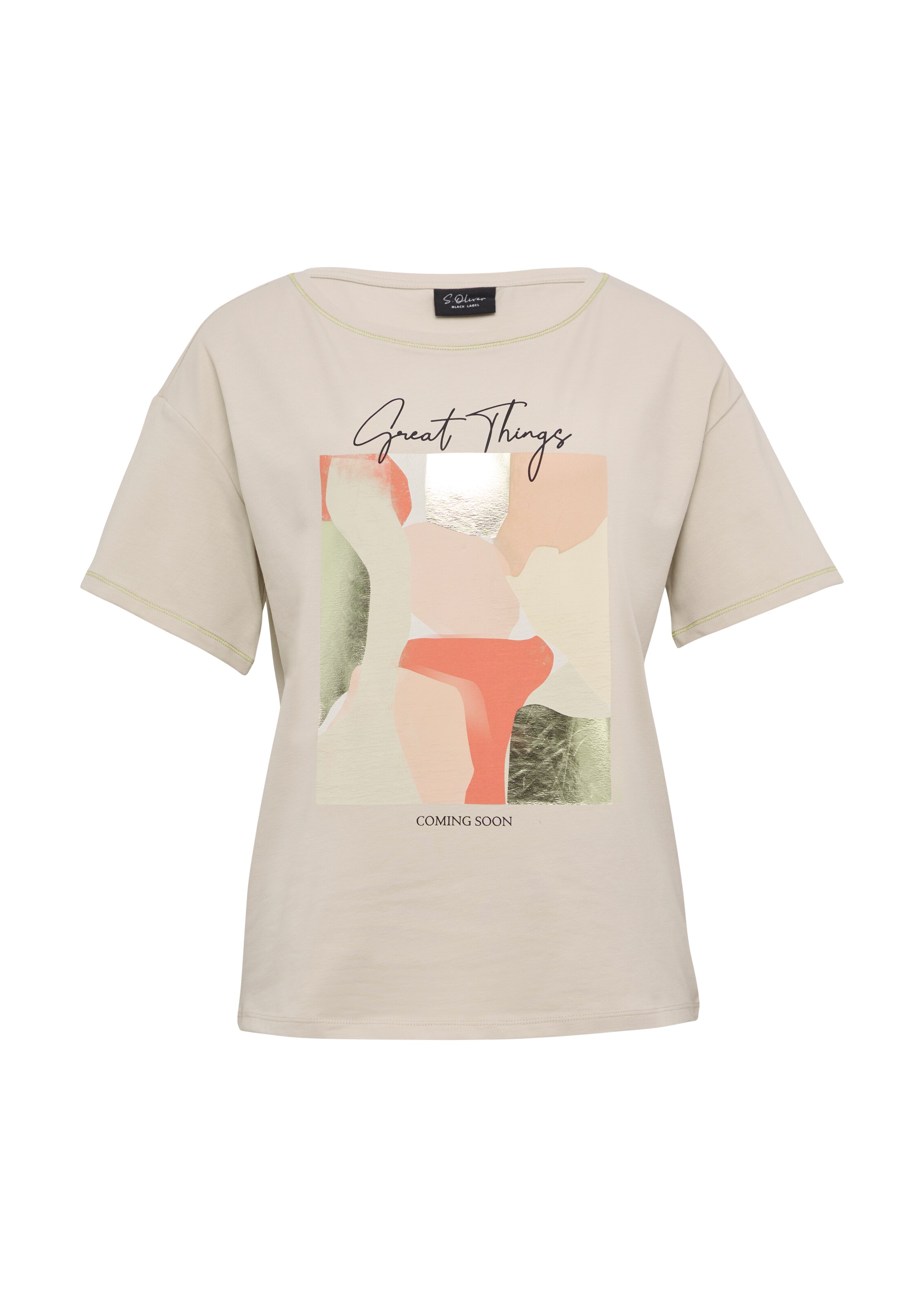 s.Oliver BLACK LABEL Shirt in Beige: voorkant