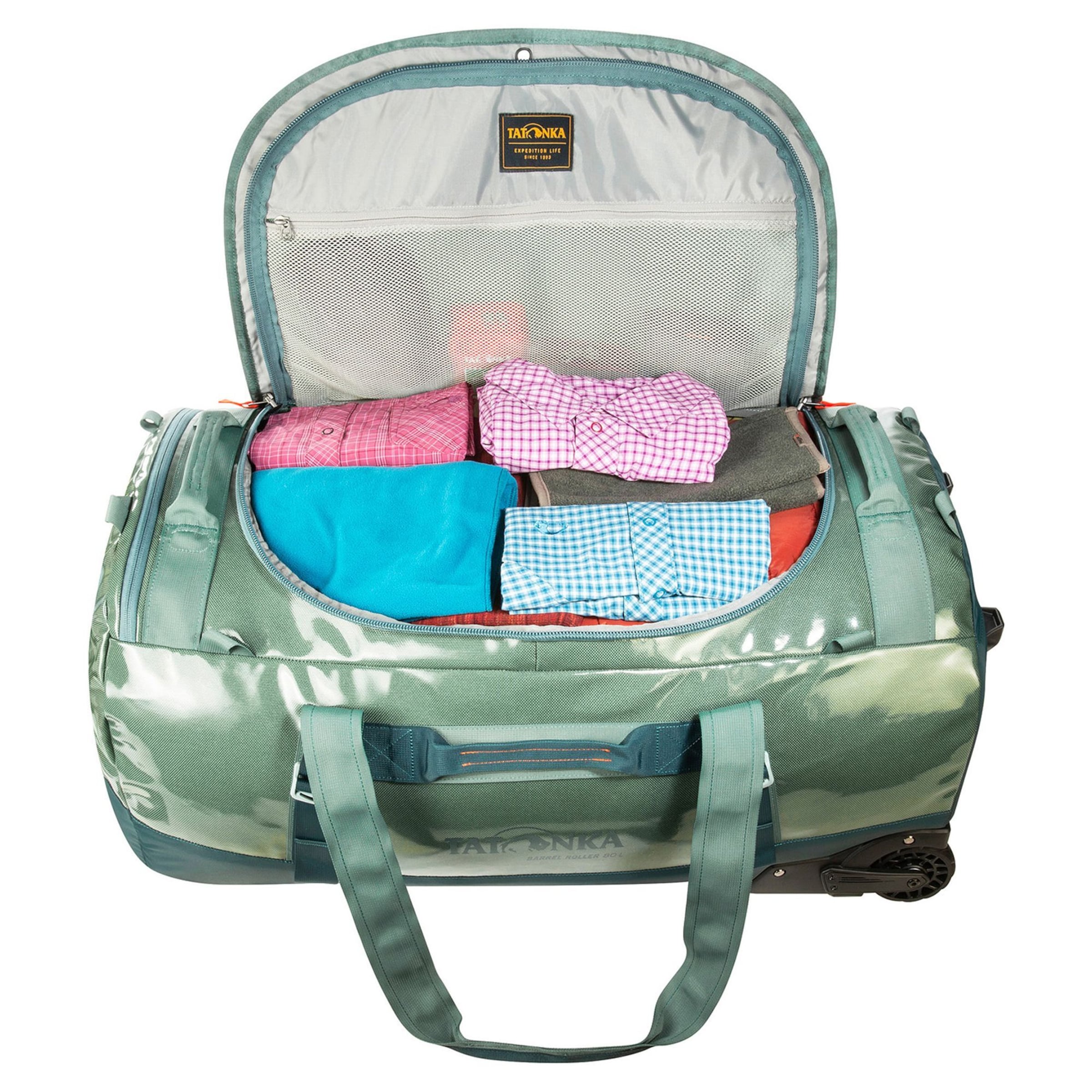 Borsa da viaggio 'Barrel Roller' di TATONKA in verde