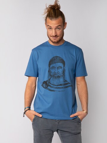 Maglietta 'Kapitän' di Watapparel in blu: frontale