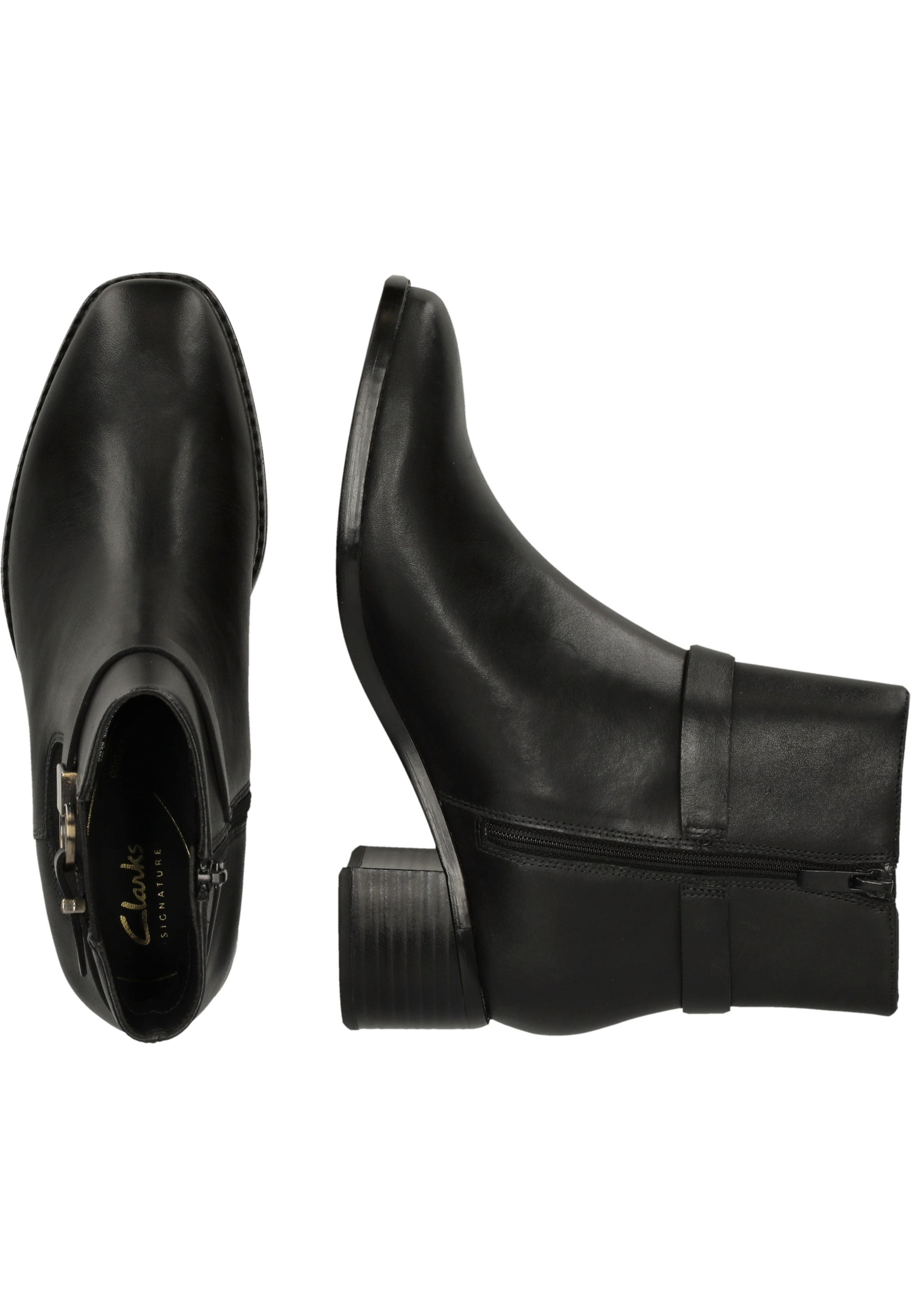 CLARKS Enkellaarsjes 'Wreen Buckle' in Zwart