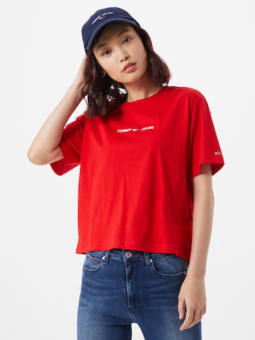 T-shirt TOMMY HILFIGER en rouge : devant