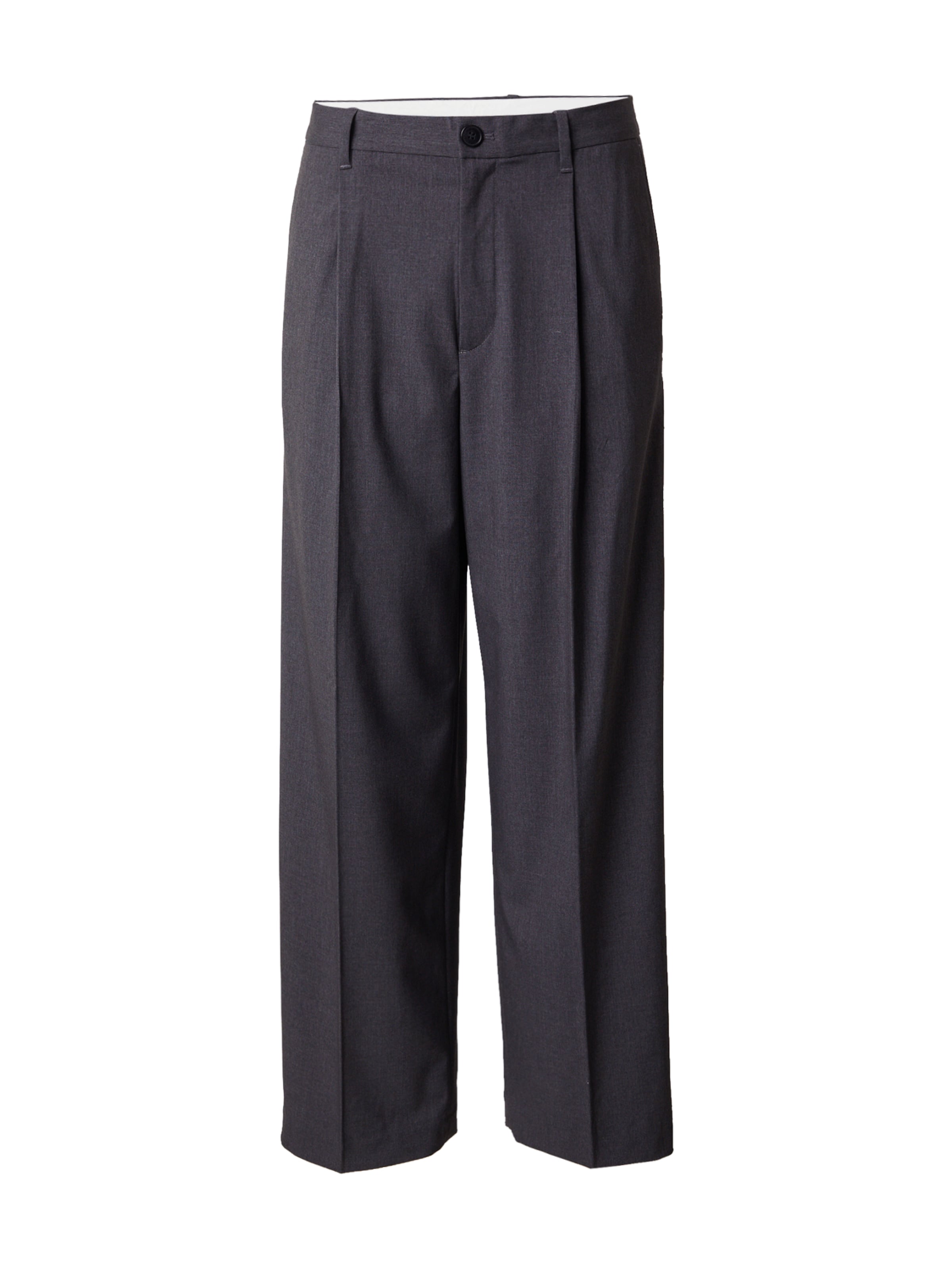 WEEKDAY Ráncos nadrág 'Uno' - fekete: elől