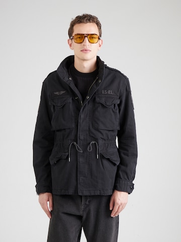 Polo Ralph Lauren Tussenparka in Zwart: voorkant