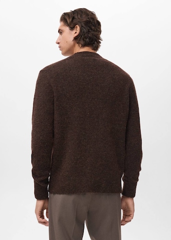MANGO MAN Knit Cardigan 'Oreo' in Brown